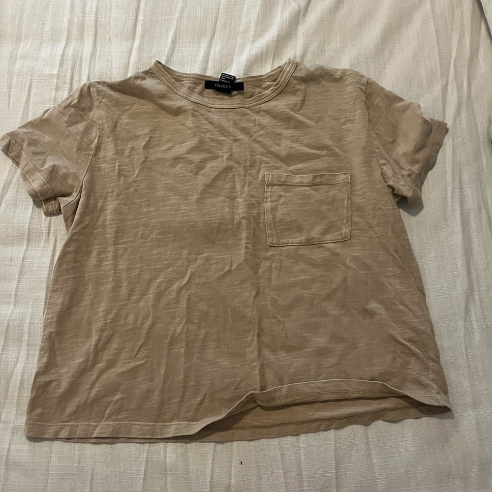forever 21 brown crop top